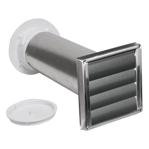 Dryer Vent System | Thru-Wall Kit w/ Stainless Steel Vent | SKU DVS1SS