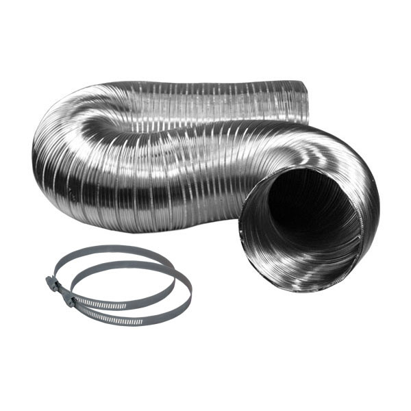 Deflecto Semi-Rigid Ducting w/ Metal Clamps | 2 pack | 100mm x 3M | AO48MX/9