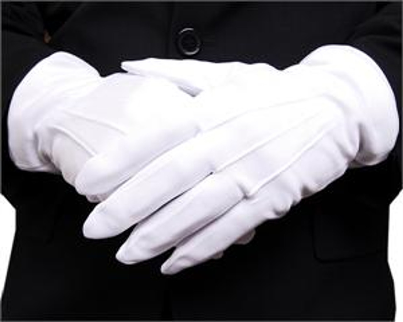 white usher gloves