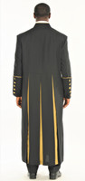 Men's Adam Clergy Robe in Black & Gold