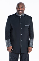 Men's Joseph Clergy Jacket in Black & Silver