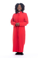 Ladies 33-Button Roman Cassock In Red