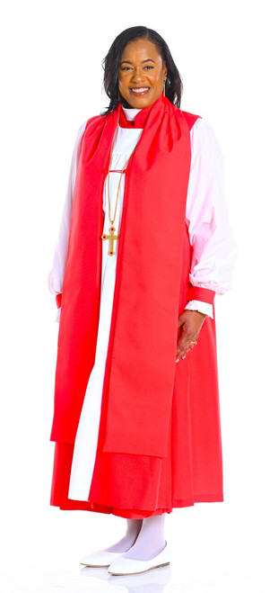 0001 Ladies Apostle Vestment In Red -  8 Pieces Included