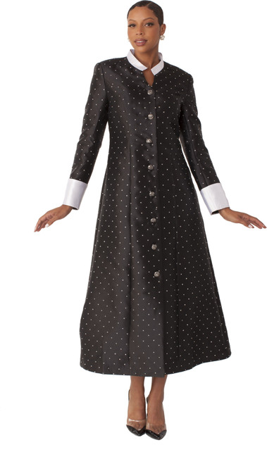 Women's 1-Piece Preaching Robe Dress In Black - 4816