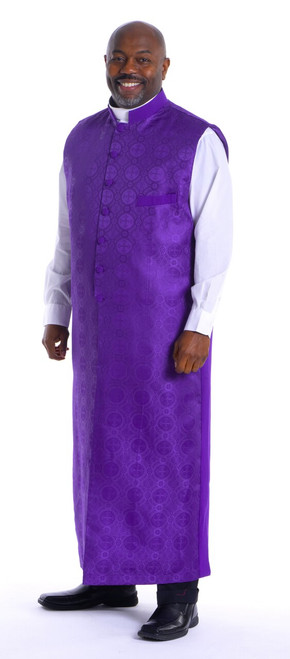 Benedict Full-Length Apron in Purple 