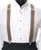 Men's Clip-On Suspender Set In BEIGE