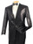 1-Button Shawl Collar Sequin Sport Coat In Black