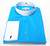 Two Tone Banded Collar Clergy Shirt In Turquoise & White