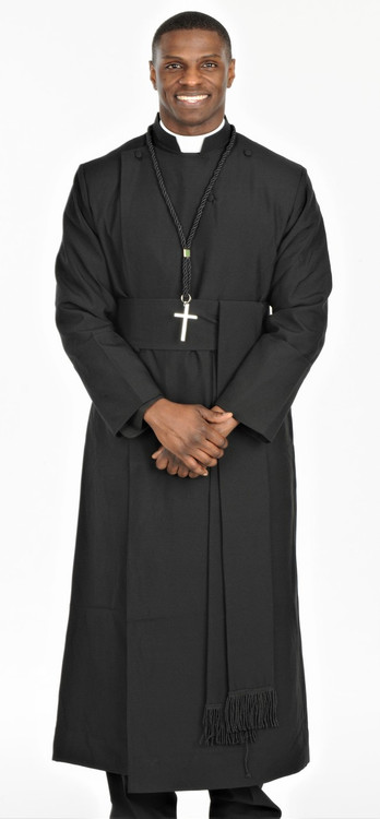 0001. Anglican Clergy Robe With Matching Cincture Belt