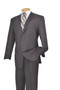 Gray 2-Piece Single Breasted Single Pleat Suit