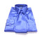 Solid Satin Dress Shirt & Tie Set In Royal Blue