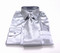 Solid Satin Dress Shirt & Tie Set In Silver