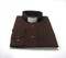 Tab Collar Affordable Clergy Shirt in Chocolate Brown