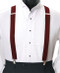 Men's Clip-On Suspender Set In BURGUNDY