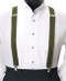 Men's Clip-On Suspender Set In OLIVE