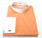 Two Tone Banded Collar Clergy Shirt In Coral & White