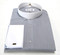 Two Tone Banded Collar Clergy Shirt In Silver White