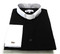 Two-Tone French Cuff Clergy Shirt In Black