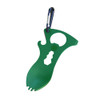 Green Multi Purpose Stainless Steel Travel Spork