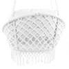 Vivere Macrame Deluxe Hanging Chair with Fringe & Pillow
