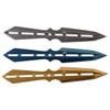 Perfect Point Silver, Blue & Yellow Throwing Knives 3 Pack