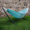 Vivere Polyester Double Hammock & Stand - Blue