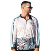 Salty Captain Blue and White Fishing Shirt