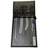 Sicut 4 Piece Black Handle Butcher Knife Set