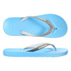 Aussianas Sky Blue Classic 2.5cm Arch Support Thongs with Grey Straps