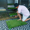 Green Pull Out Caravan Step Muk Mat with Straps