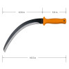 Elk Ridge Curved Blade Machete - Orange