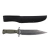 Survivor Sawback Bowie Knife with Sheath - Green Handle