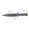 Survivor Sawback Bowie Knife with Sheath - Green Handle
