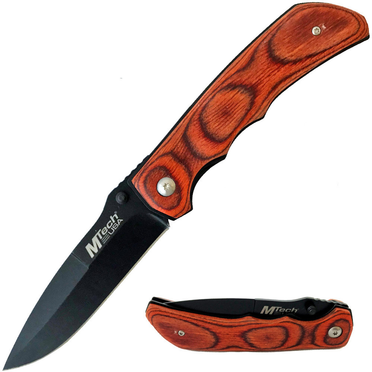 MTech USA Pakkawood Folding Knife | Outdoors Warehouse