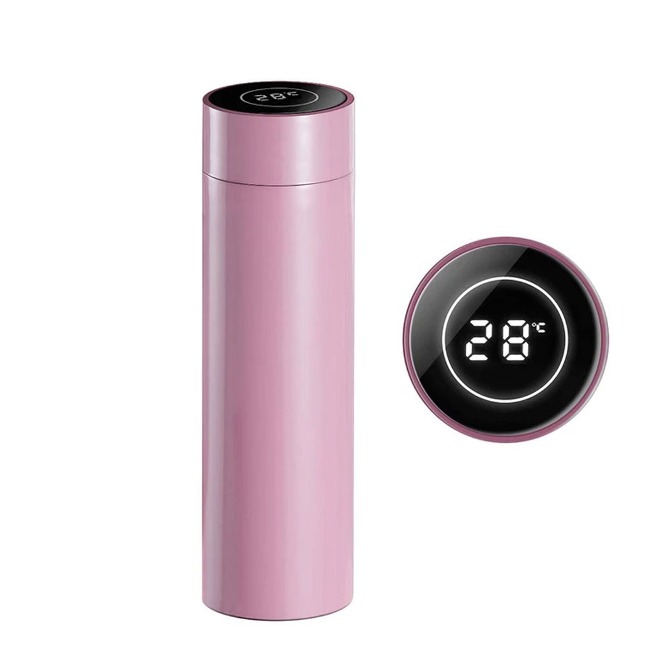 Soga Pink 500ml Smart Thermos Bottle