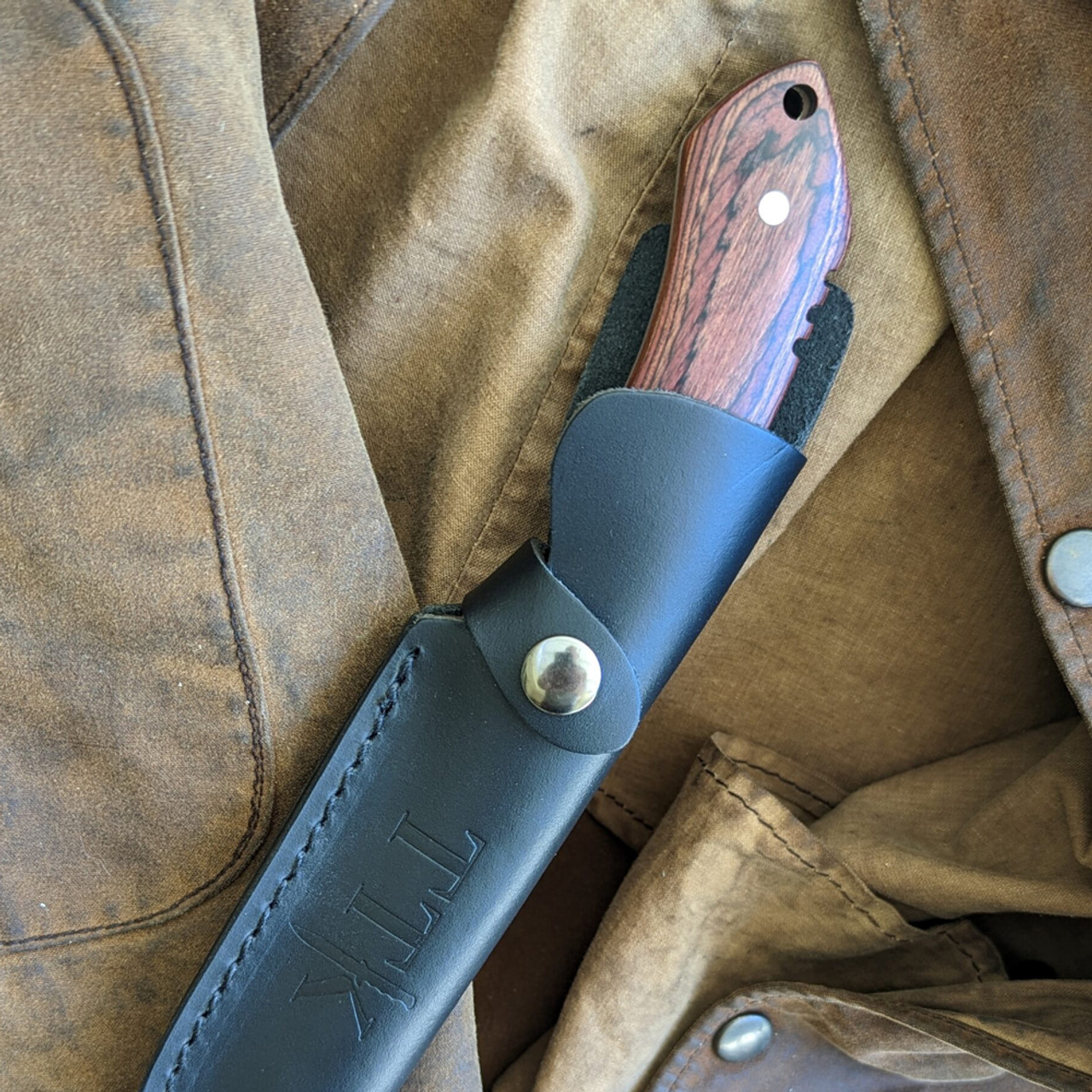Tassie Tiger Knives Wooden Handle Hunting & Camp Knife