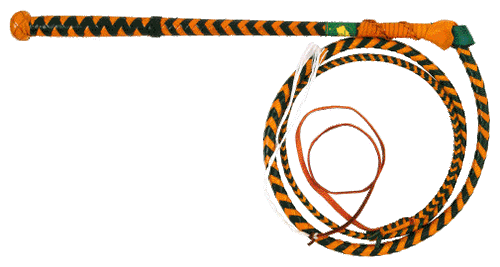 Kangaroo Hide Two-Toned "Aussie Gold" Whip