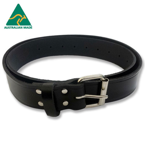 Black Leather Heavy Duty Work Belt