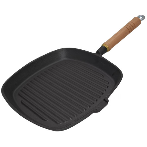 Supex 250mm Cast Iron Square Fry Pan