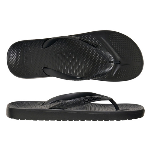 Aussianas Black Classic 2.5cm Arch Support Thongs