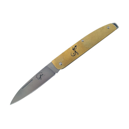 Salamandra Brass Handle Pocket Knife