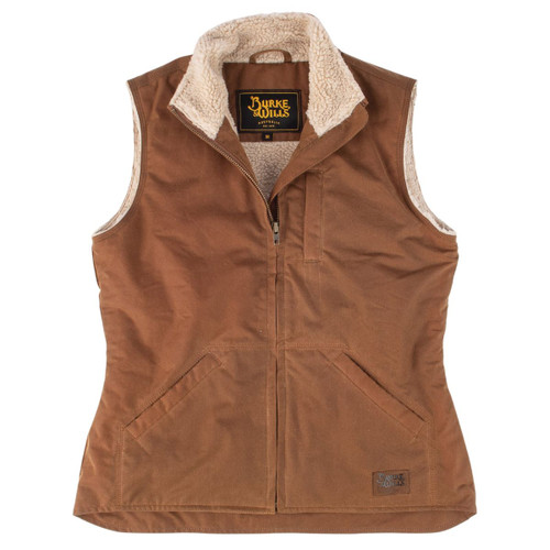 Burke & Wills Womens Dark Caramel Kings Oilskin Vest