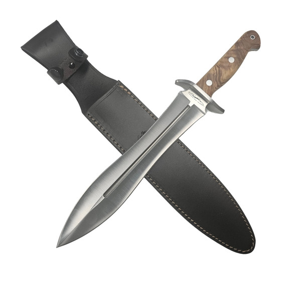 Salamandra Olive Wood Hunting Stainless Knife 375mm