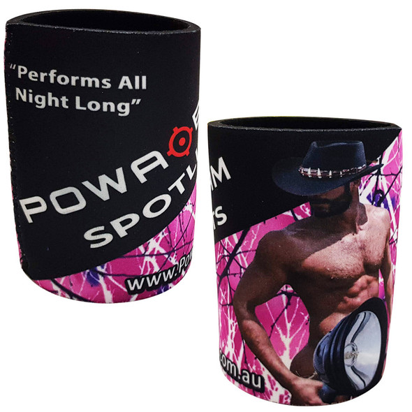 Powa Beam Pink Camo Stubbie Cooler Powa Beam Pink Camo Stubbie Cooler