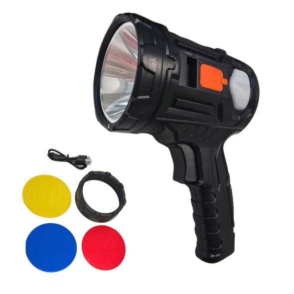 Solar Rechargeable LED Spotlight w Filters Solar Rechargeable LED Spotlight w Filters