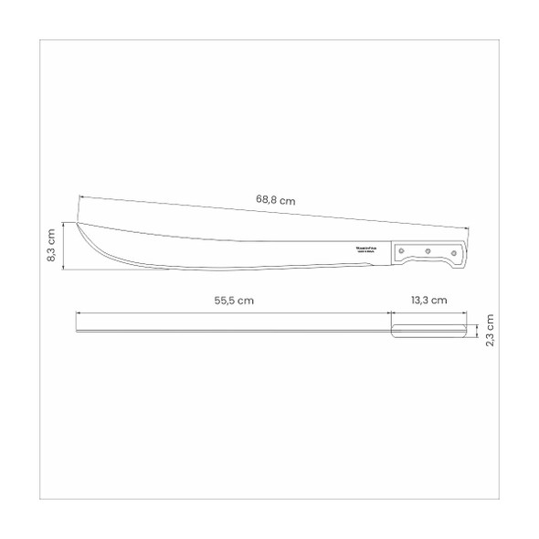 Tramontina Bush Machete & Sheath 22" Tramontina Bush Machete & Sheath 22"