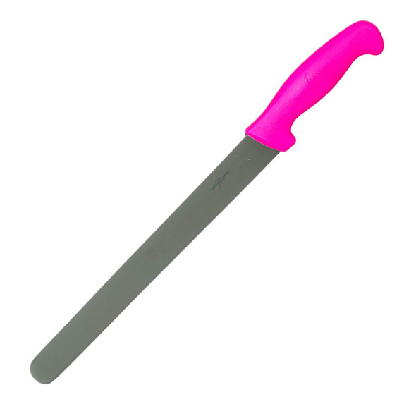 Wide Semi Flex Slicing Knife 12" - Pink
