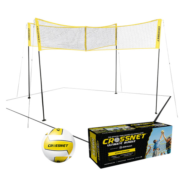 CrossNet Four-Square Volleyball Game Ultimate Bundle CrossNet Four-Square Volleyball Game Ultimate Bundle