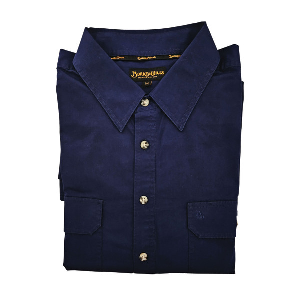 Burke & Wills Mens Navy Blue Capricorn Work Shirt