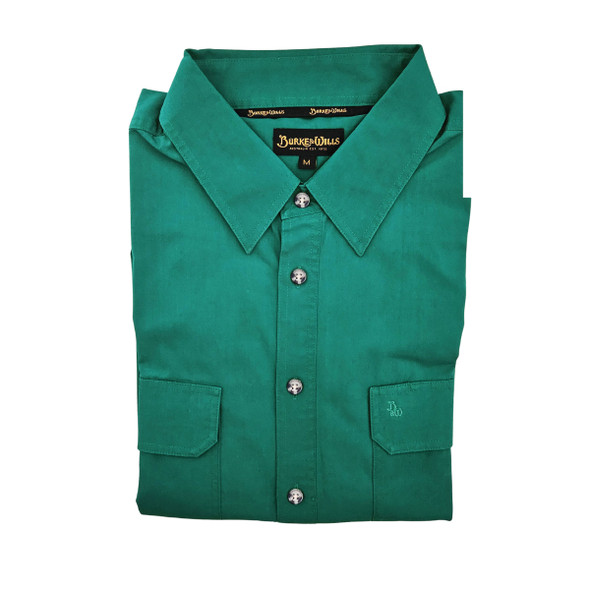 Burke & Wills Mens Green Capricorn Work Shirt